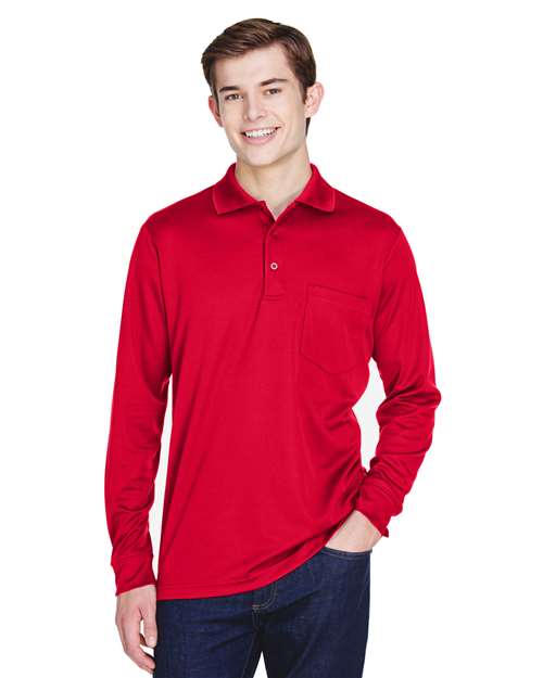 Pinnacle Performance Long Sleeve Piqué Polo with Pocket