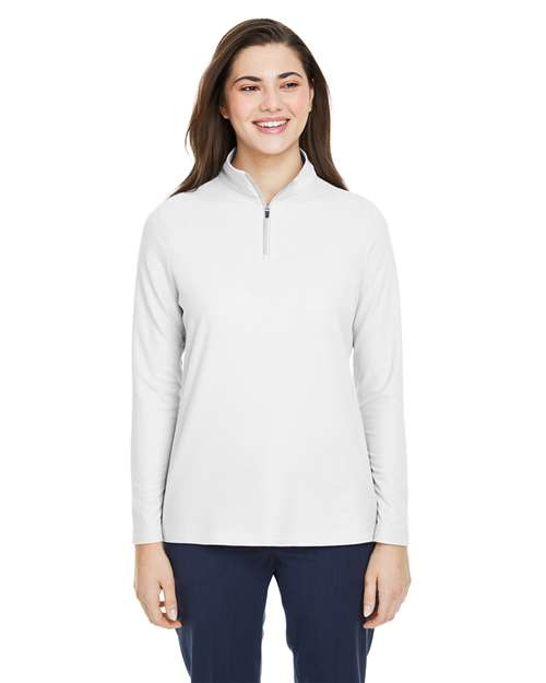 Women's Fusion ChromaSoft™ Pique Quarter-Zip Pullover