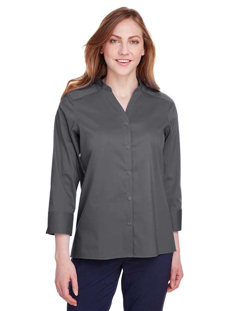 Women's Crown Collection® Stretch Broadcloth Three-Quarter Sleeve Blouse