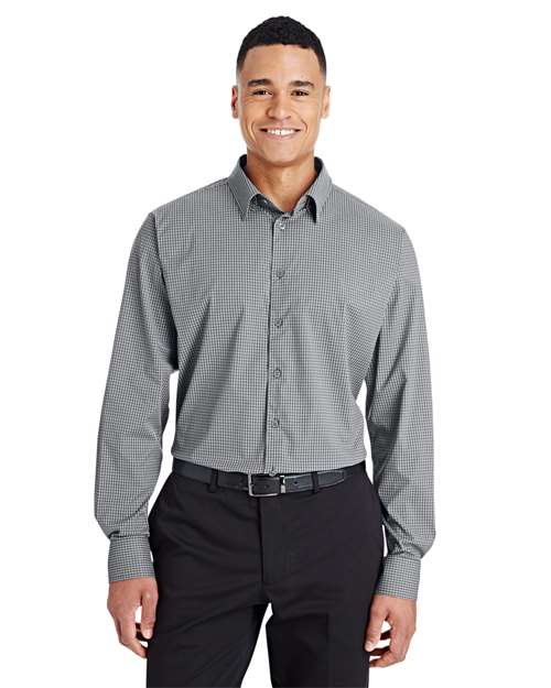 CrownLux Performance® Tonal Mini Check Woven Dress Shirt
