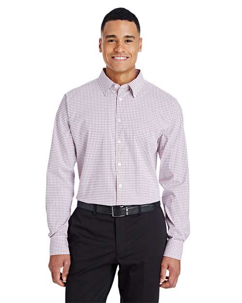 CrownLux Performance® Micro Windowpane Woven Dress Shirt