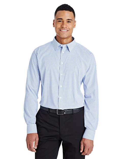 CrownLux Performance® Micro Windowpane Woven Dress Shirt