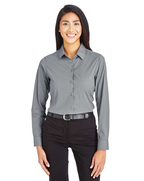 Women's CrownLux Performance® Tonal Mini Check Woven Dress Shirt