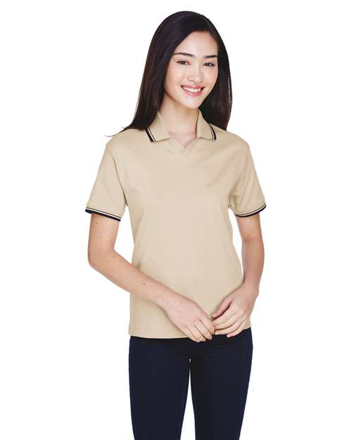 Women's Tipped Perfect Pima Interlock Polo