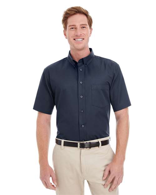 Foundation Short Sleeve Cotton Twill Dress Shirt with Teflon