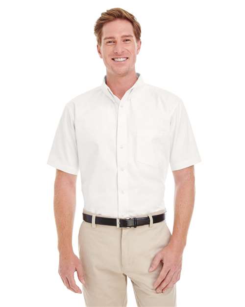 Foundation Short Sleeve Cotton Twill Dress Shirt with Teflon