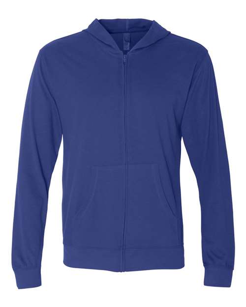 Sueded Long Sleeve Hooded Full Zip