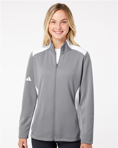 Women's Textured Mixed Media Full-Zip Jacket