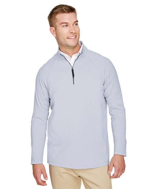 CrownLux Performance® Clubhouse Micro-Stripe Quarter-Zip Pullover