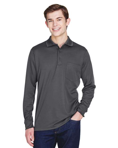 Pinnacle Performance Long Sleeve Piqué Polo with Pocket