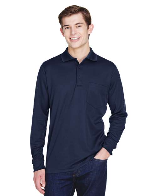 Pinnacle Performance Long Sleeve Piqué Polo with Pocket