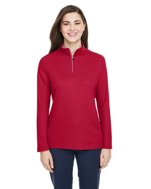 Women's Fusion ChromaSoft™ Pique Quarter-Zip Pullover