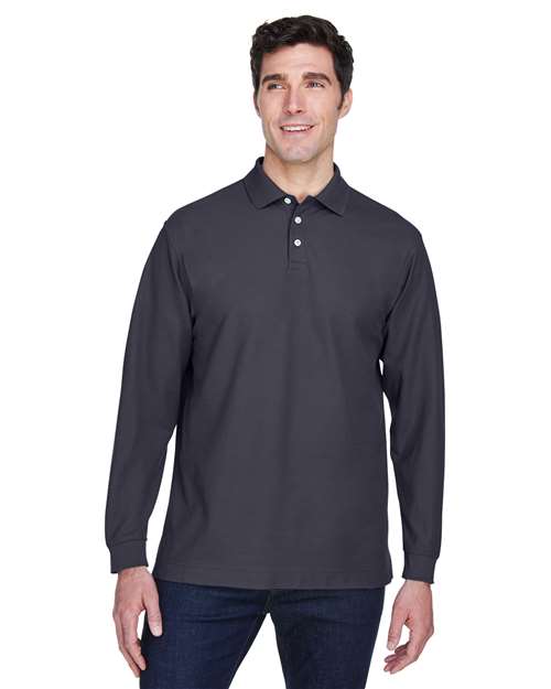 Pima Piqué Long Sleeve Polo