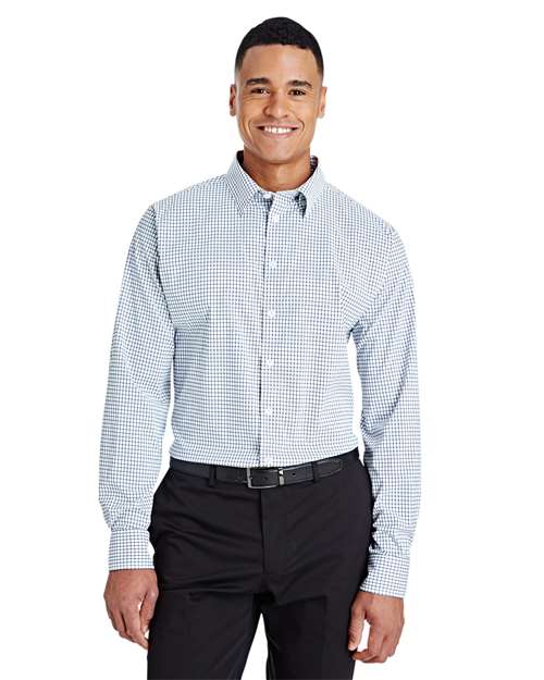CrownLux Performance® Micro Windowpane Woven Dress Shirt