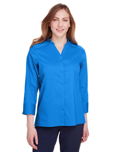 Women's Crown Collection® Stretch Broadcloth Three-Quarter Sleeve Blouse