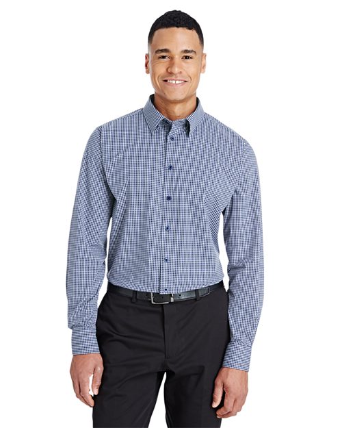 CrownLux Performance® Tonal Mini Check Woven Dress Shirt
