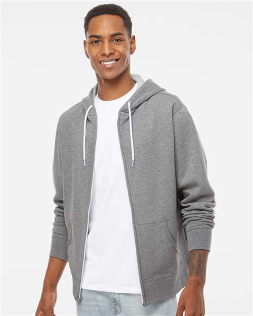 Lightweight Full-Zip Hooded Sweatshirt