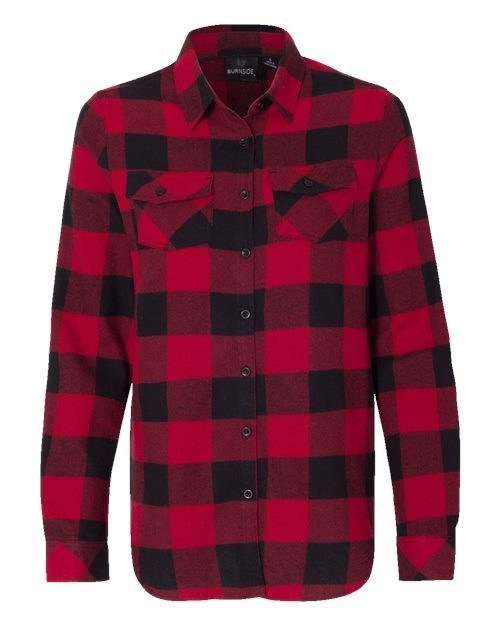 Women's Yarn-Dyed Long Sleeve Flannel Shirt