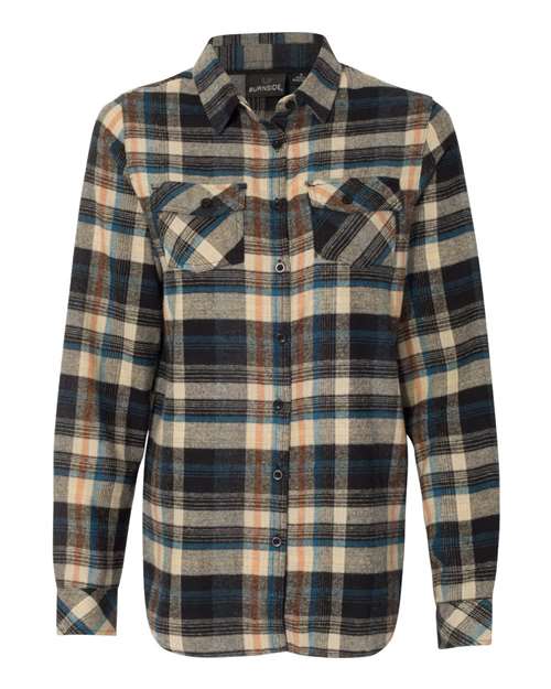 Women's Yarn-Dyed Long Sleeve Flannel Shirt