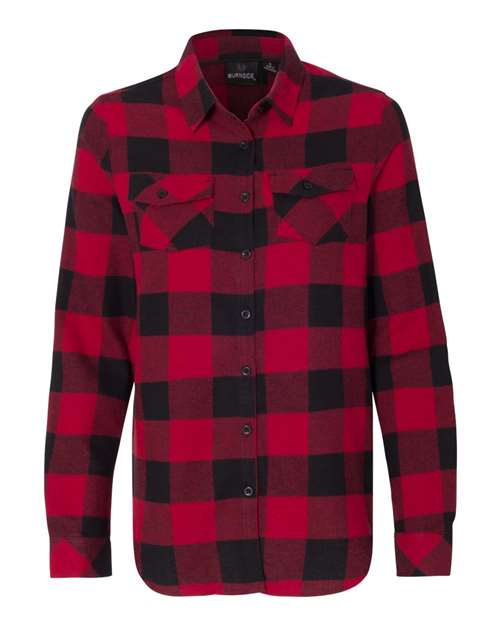 Women's Yarn-Dyed Long Sleeve Flannel Shirt