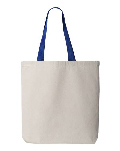 11L Canvas Tote with Contrast-Color Handles