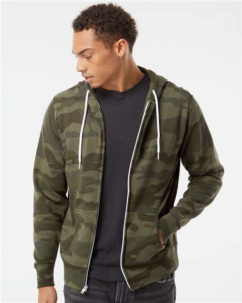 Lightweight Full-Zip Hooded Sweatshirt