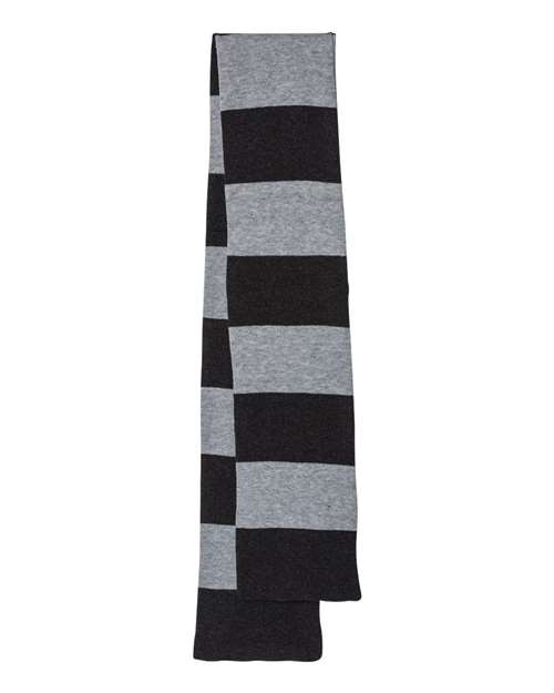 Rugby-Striped Knit Scarf