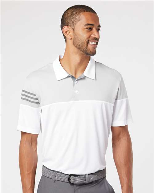 Heathered 3-Stripes Colorblocked Polo