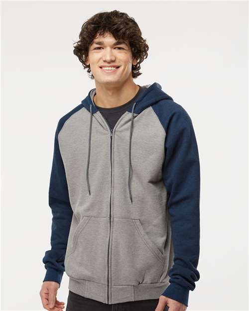 Fleece Raglan Hooded Full-Zip Sweatshirt