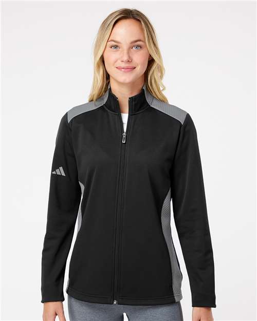 Women's Textured Mixed Media Full-Zip Jacket