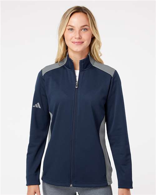 Women's Textured Mixed Media Full-Zip Jacket